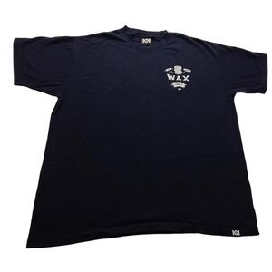 101 Wax Vault Graphic T-Shirt Men's XL Navy Blue‎ Vinyl Record Music Tee Cotton